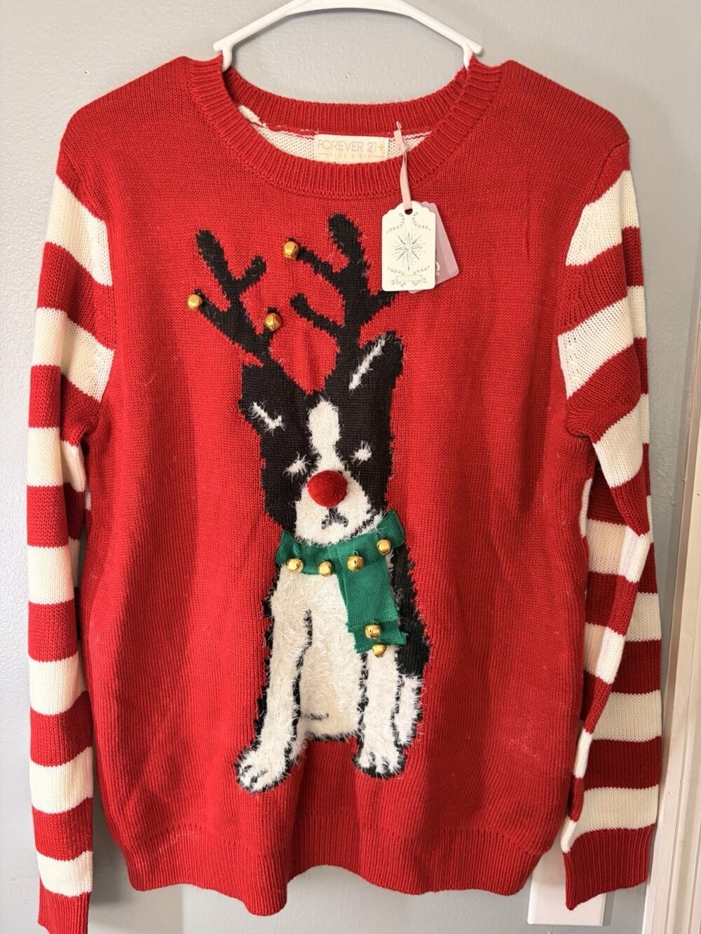 Forever 21 Reindeer Dog Ugly Christmas Sweater Size Xl